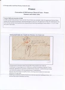 Brev fra Christiansand 30. aug 1839 til Bordeaux. Utfyllende beskrivelse