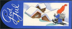 Damsleth. 5 ulike "Til og Fra"-lapper. Dekorative. 150 x 60 mm. K-0