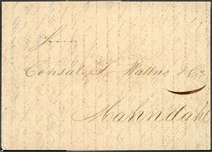 A complete letter, dated "Riga 22.2.1818" and sendt to Mandal, Norway. Sent via Ystad and Stralsund.
