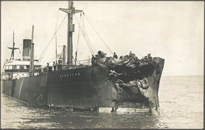 Storstad. Lastebåten som koliderte med "Empress of Ireland" nær losstasjonen ved Fathers Point, ved innseilingen til elven St. Lawrence i 1914, der totalt 1.012 mennesker mistet livet i 1914. K-1