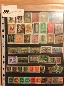 India * og stemplet  52 ulike på A4 plansje