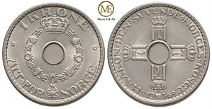 1 krone 1936 Haakon VII. Kv.0