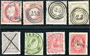 Noen norske merker i innstikkbok. Hovedsakelig merker fra før 1890.