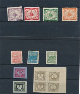 BYPOST HOLMESTRAND/LEVANGER Diverse merker på 2 plansjer