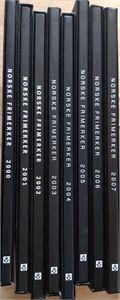 Årbok, Årbøkene 2000-2007 ** i prima kvalitet. Frankeringsverdi 4.000 +