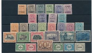 BELGISK POST TYSKLAND, EUPEN, MALMÉDY x/o pen plansje oppsatt etter AFA inkl portomerker (AFA 4165)