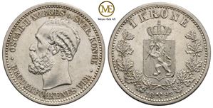 1 krone 1892 Oscar II. Kv.0