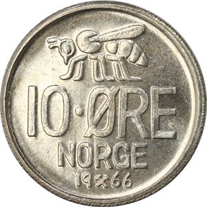 10 Øre 1966 PRAKT