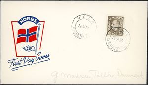 436. 70 øre Haakon på konvolutt, stemplet "Oslo 25.2.56". (1.800,-).