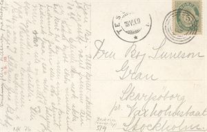 IV-519 Besheim (Op/4) på postkort sidest. Tessanden 18-VI-09.  Motiv "Gjende set fra Gjendehalsen"