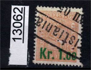 Nk 85 o. 1kr Kroneprovisorium, rent og pent pakkestempel