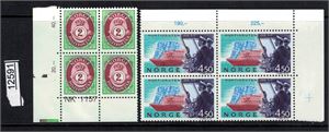 Nk 1157 og 1177 xx. Begge i 4-blokker, Nk-nummer inn i merkebildet og "190" i stedet for "180" i margen