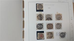 BRASILIEN samling 1843-1969 i Schaubekalbum. Bra klassiskt avsnitt inkl flera "oxögon" inkl. falska-nytryck,