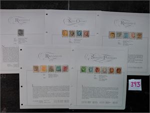 Nk 1-21 o. Skilling på 5 albumark i perm fra Samlerhuset. Grei kvalitet