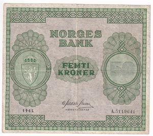 50 kroner 1945 A