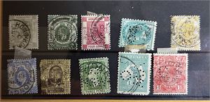 PERFINS 10 merker fra New South Wales, Australia og Hong Kong