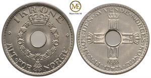 1 krone 1925 Haakon VII. Kv.0