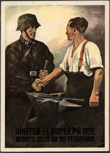 Tysk propagandakort, med norsk tekst. K-2