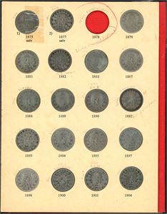 Samling Norske mynter i 12 Sieg-album. Fra 5 kroner til 1 ører. Meget bra besatt, men bl.a. noen få bedre mynter følger ikke med.
