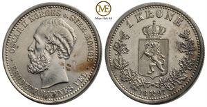 1 krone 1897 Oscar II. Kv.0/01