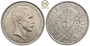 2 kroner 1908 Haakon VII. Kv.0