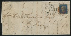 1840 2 pence blue on cover