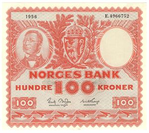 100 kroner 1956 E. Kv.0/01