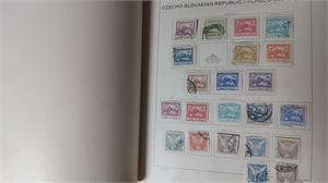 TJECKOSLOVAKIEN samling inkl. Böhmen & Mähren i klämalbum, delvis specialiserat