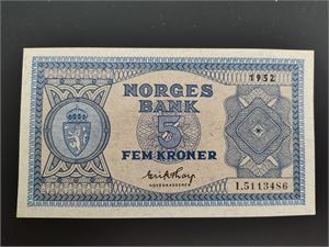 5 kroner 1952 I ex. CA Stave Olsen
