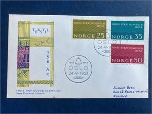 NK 542-44 Tekstil FDC