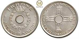 1 krone 1951 Haakon VII. Kv.0/prakt