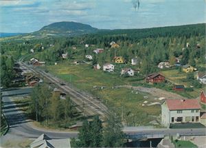 JAREN med stasjon (OP) A6 farge (Hønefoss kunstforlag) brukt 1966 til England