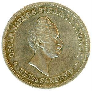 1/2 Speciedaler 1847. 5, NM 10. 1+