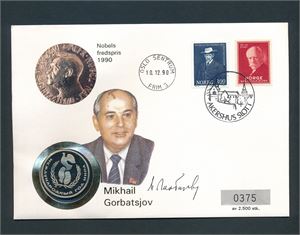 MYNTBREV-SAMLERHUSET Nr 1 Nobels fredspris 1990