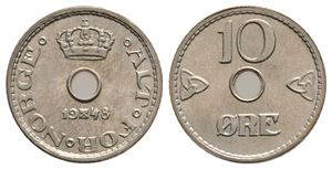 10 øre 1948 Haakon VII. Prakt eksemplar