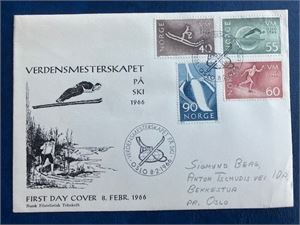 NK 571-74 VM på ski FDC