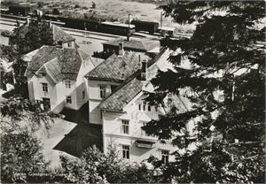 Postkort jernbane STØREN gjestgiveri og stasjon (ST) A6 s/h (Normann u/nr) ubrukt