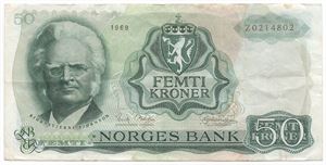 50 kroner 1969 Z.0214802. Kv.1-