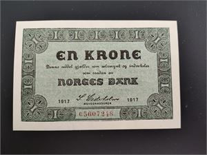 1 krone 1917 C ex. Skilling