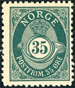 71. 35 øre grovtagget Knudsen. (3.700,-).