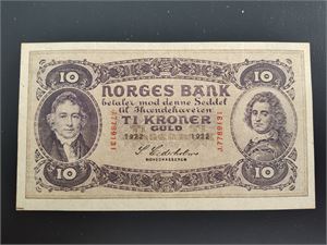 10 kroner 1922 J ex. Skilling 2019