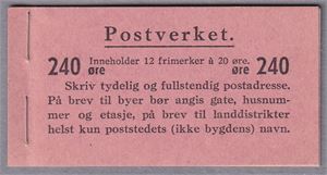 FH 18 II dd A, Frimerkehefte 18 II dd A **