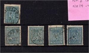 NK8 - rundstemplet og 4 stk NK14 stemplet