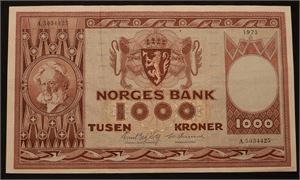 1000 kroner 1973 A. Kv.1
