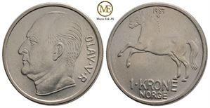 1 krone 1959 Olav V. Kv.0