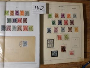 BRD o restesamling i KA-BE album uten lommer 1948-88 + mindre egenmontert samling. Mange merker uten de beste. Noen brev