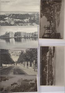 Lot med 6 småformatkort fra Stavanger
