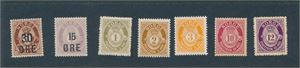 Nk 88y, 92b, 96-98 og 100-101 xx. Alle pene merker (Hk 659)