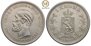 1 krone 1890 Oscar II. Kv.0