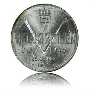 100 stk. 25 kroner 1970. Kv.0